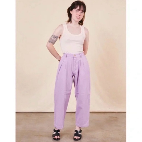 Big Bud Press Pants - Big Bud Press Double Pleat Trouser Lilac L